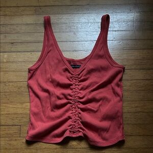 Abercrombie & Fitch Red Ruched Camisole